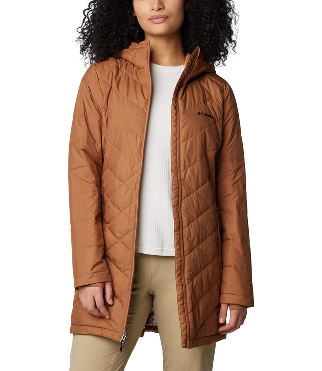 Columbia Women's Heavenly Long Hooded Jacket Camel Brown