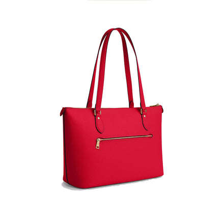 Coach Women's Gallery Tote Bag Gold/Bold Red