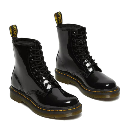 Dr. Martens Unisex 1460 Patent Leather Lace Up Boots Black