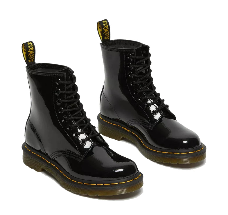 Dr. Martens Unisex 1460 Patent Leather Lace Up Boots Black