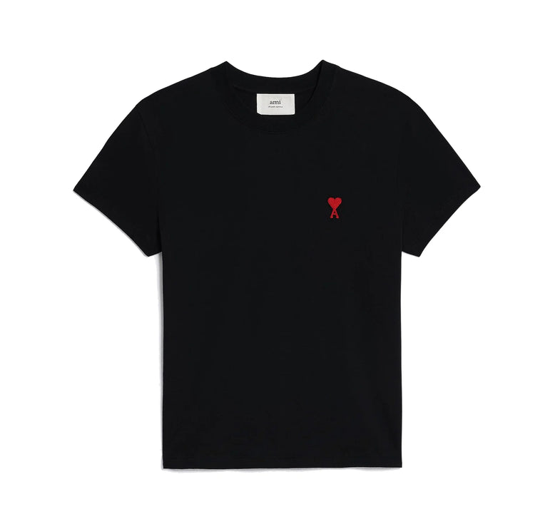 AMI Alexandre Mattiussi Unisex Ami de Coeur Small Logo T-Shirt Black - Özel İndirim