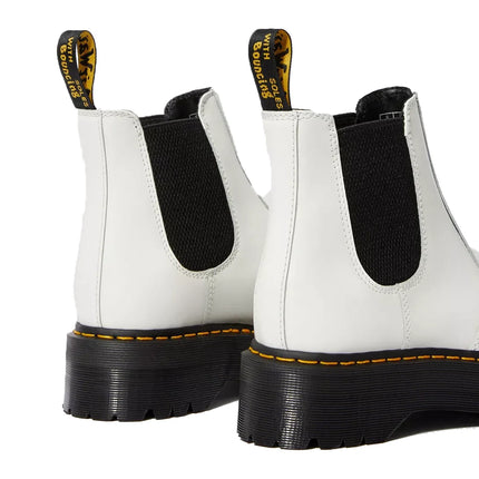 Dr. Martens 2976 Smooth Leather Platform Chelsea Boots White