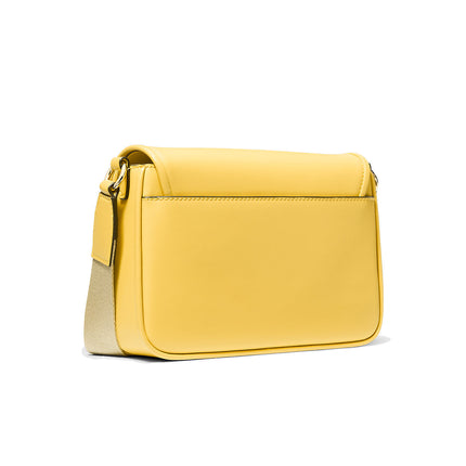 Michael Kors Women's Bradshaw Medium Leather Messenger Bag Daisy Yellow