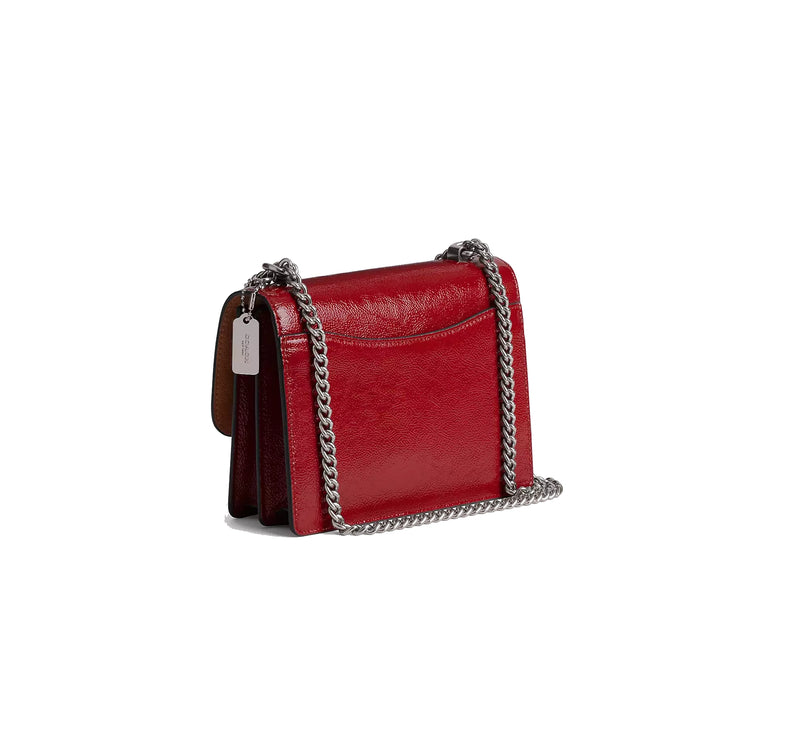 Coach Women's Mini Klare Crossbody Silver/Red