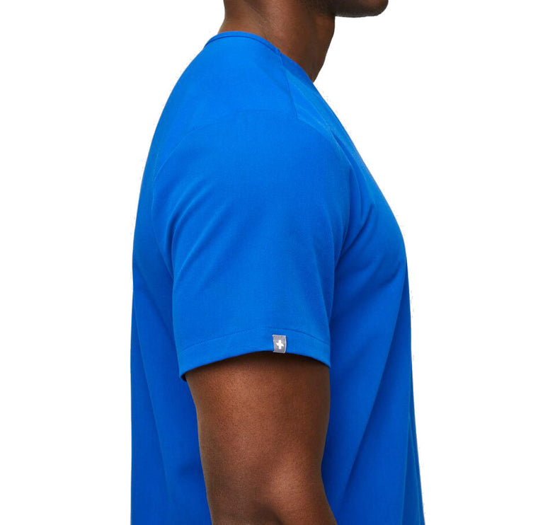 FIGS Men's Leon Three Pocket Scrub Top Royal Blue