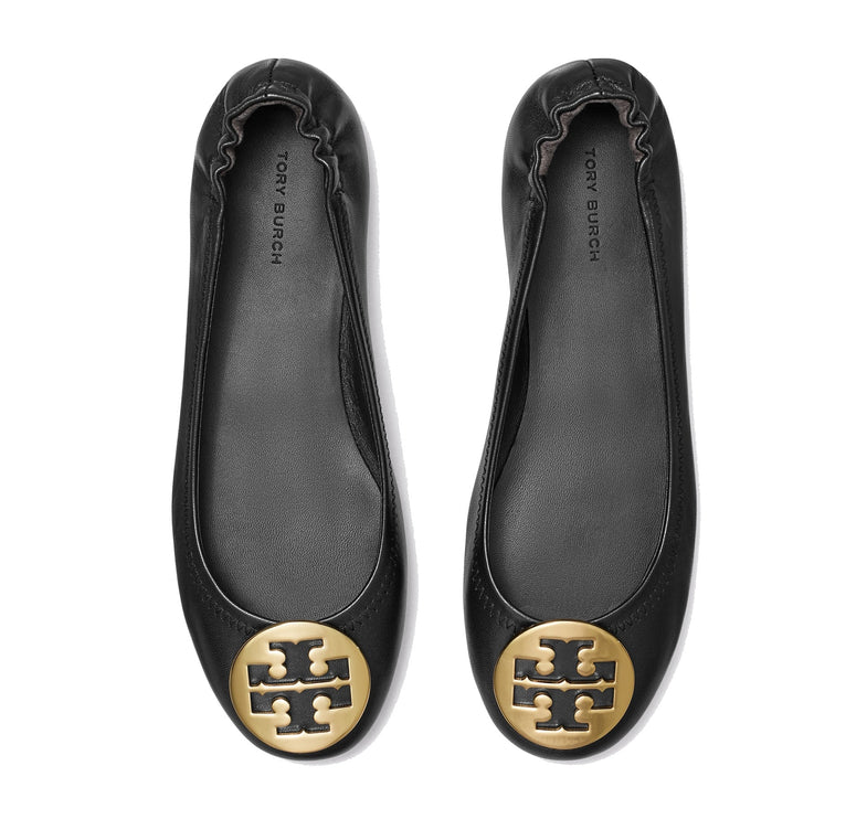 Tory Burch Women's Minnie Travel Ballet Perfect Black/Gold