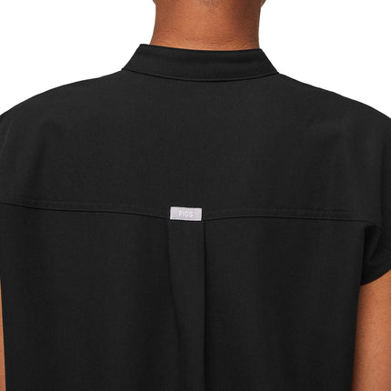 FIGS Women's Rafaela Oversized Scrub Top Black