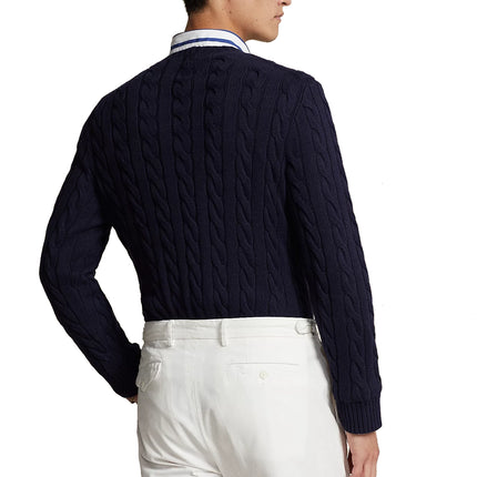 Polo Ralph Lauren Men's Cable Knit Cotton Sweater Hunter Navy