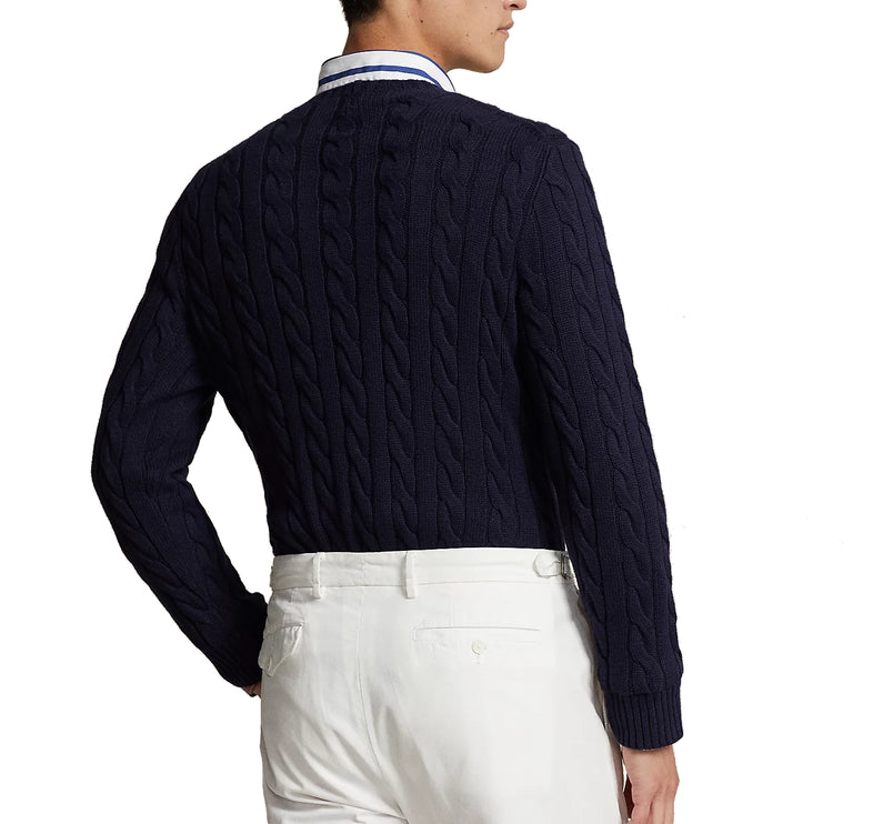 Polo Ralph Lauren Men's Cable Knit Cotton Sweater Hunter Navy