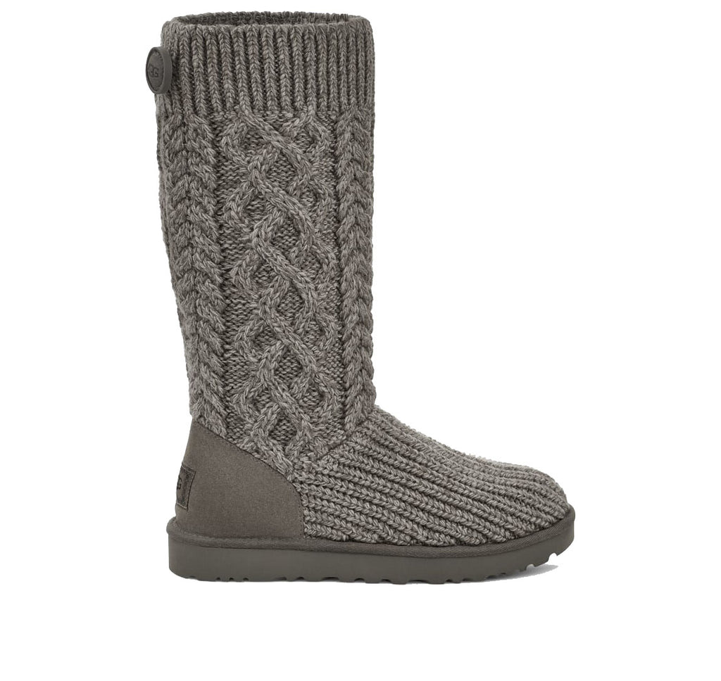 UGG Women's Classic Cardi Cabled Knit Grey