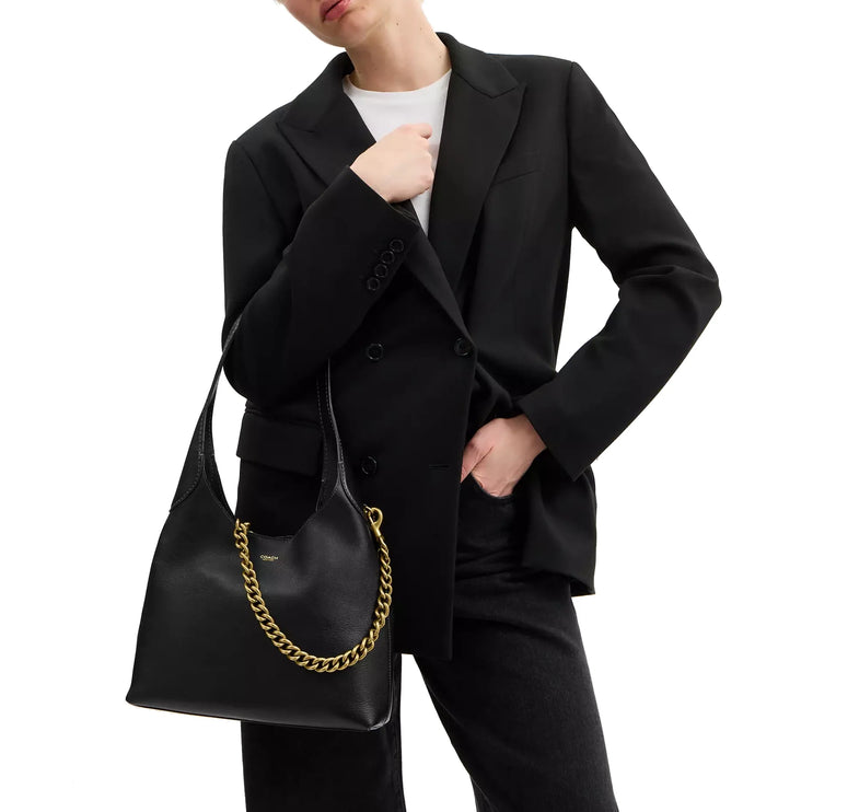 Coach Women's Short Chunky Curb Chain Strap Brass