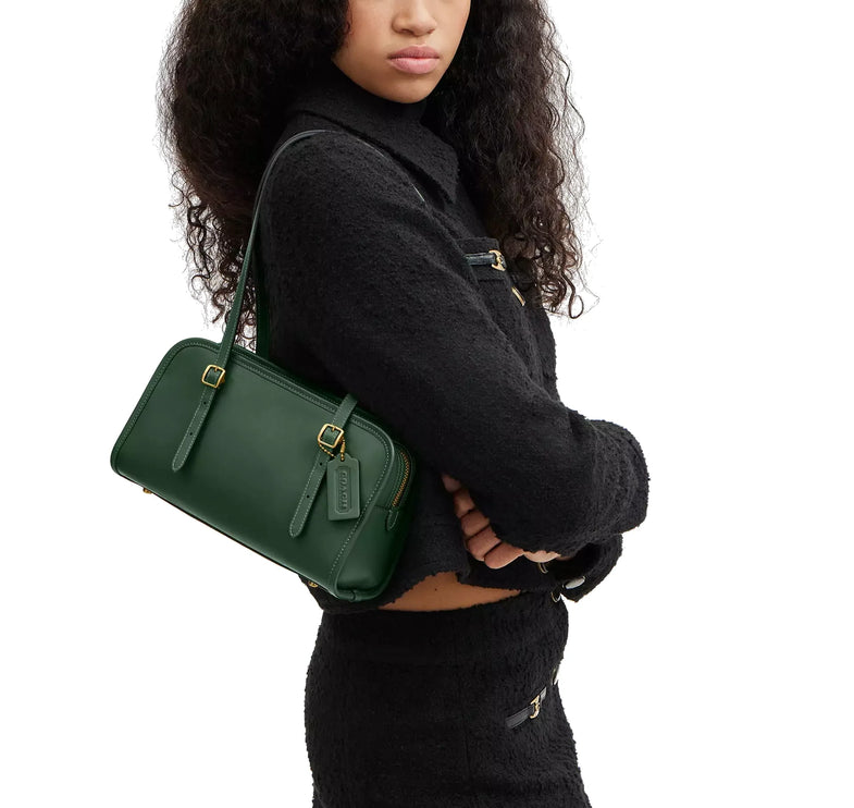 Coach Women's Swing Zip Bag Brass/Hunter Green