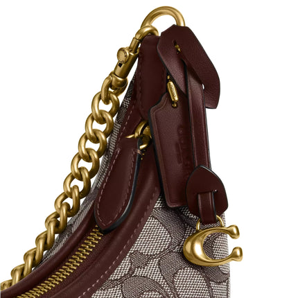 Coach Women's Juliet Shoulder Bag 25 In Signature Jacquard Brass/Oak Maple