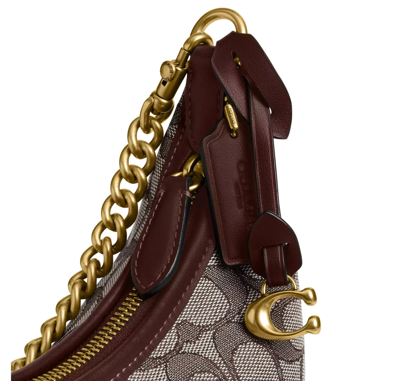 Coach Women's Juliet Shoulder Bag 25 In Signature Jacquard Brass/Oak Maple