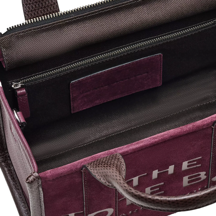 Marc Jacobs Women's The Suede Small Tote Bag Dark Plum