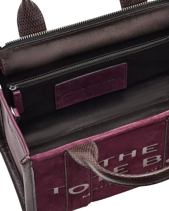 Marc Jacobs Women's The Suede Small Tote Bag Dark Plum