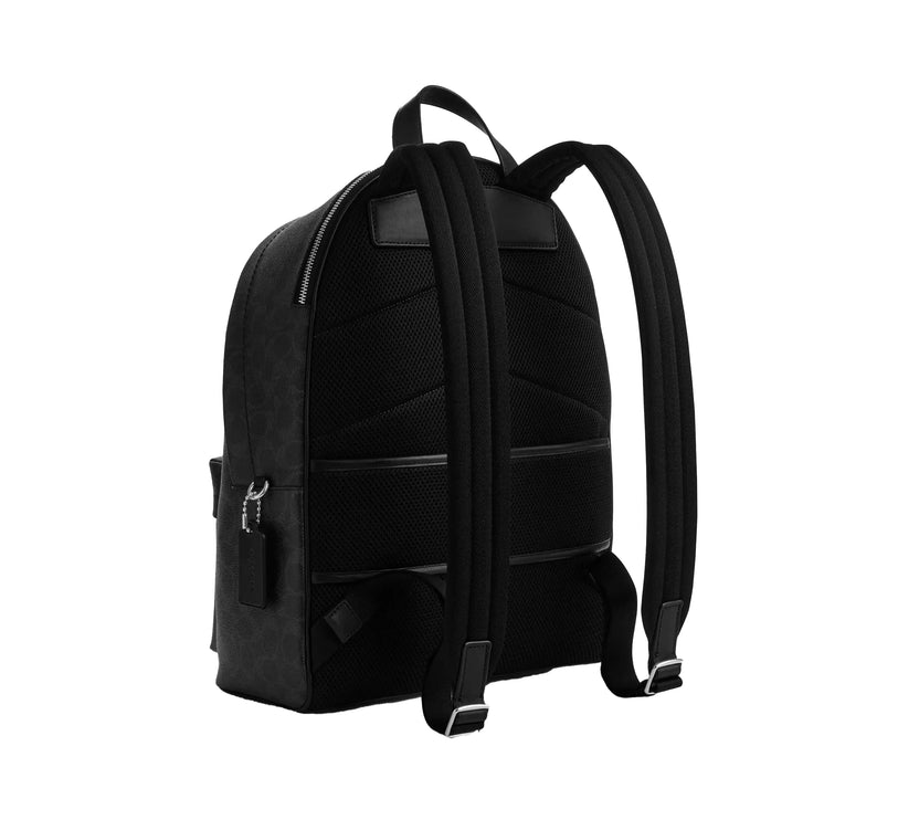 Coach Unisex Taylor Backpack In Signature Canvas Silver/Black Signature