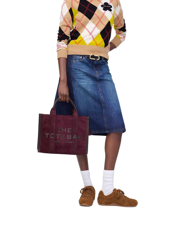 Marc Jacobs Women's The Suede Medium Tote Bag Dark Plum