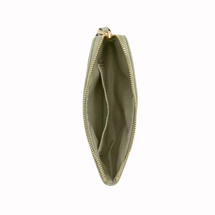 Coach Women's Corner Zip Wristlet With Quilting Gold/Pistachio