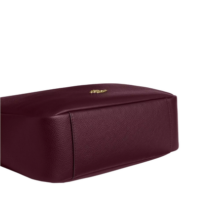 Coach Women's Hadley Large Shoulder Bag Gold/Dark Wine