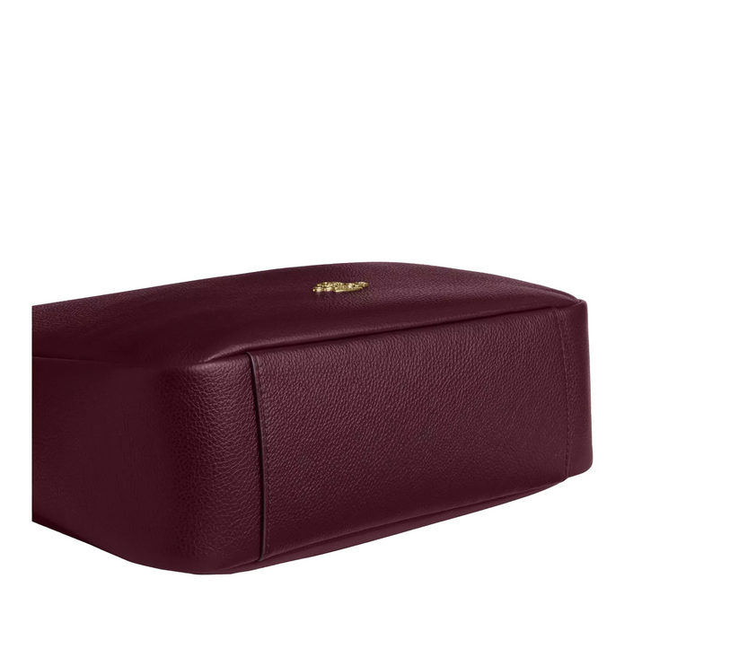 Coach Women's Hadley Large Shoulder Bag Gold/Dark Wine