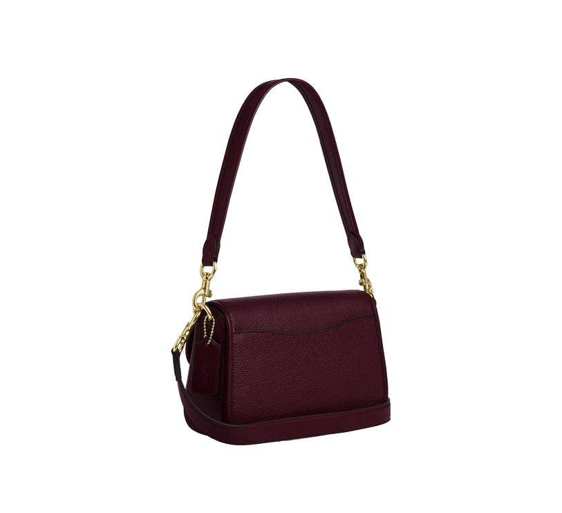 Coach Women's Hadley Shoulder Bag Gold/Dark Wine