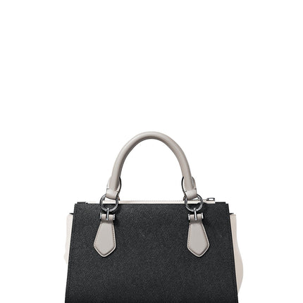 Michael Kors Women's Marilyn Small Color-Block Saffiano Leather Messenger Bag Black Combo