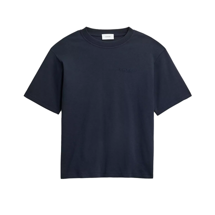Coach Men's T-Shirt In Organic Cotton Navy