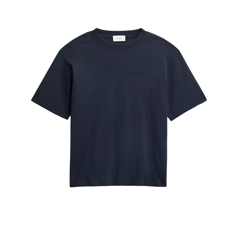 Coach Men's T-Shirt In Organic Cotton Navy
