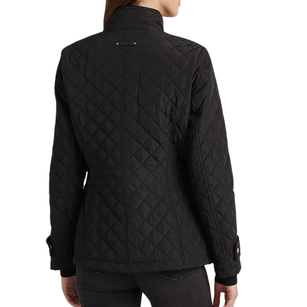 Ralph Lauren Women's Diamond-Quilted Mockneck Jacket Black
