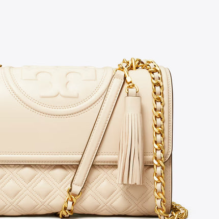Tory Burch Women's Fleming Convertible Shoulder Bag New Cream