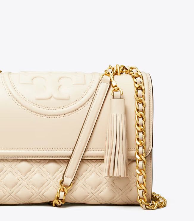 Tory Burch Women's Fleming Convertible Shoulder Bag New Cream