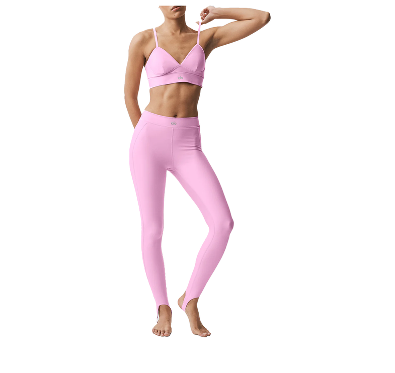 alo Women's Airlift High-Waist Love Language Stirrup Legging Candy Heart Pink