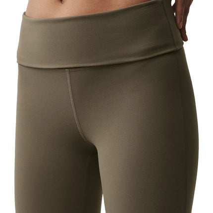 alo Women's Softsculpt Foldover Flare Legging Olive Tree