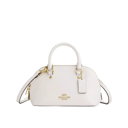 Coach Women's Lara Mini Satchel Bag Gold/Chalk