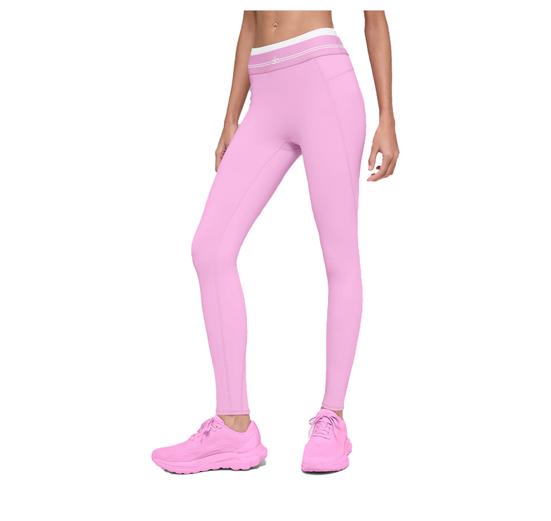 alo Women's Airbrush High-Waist 7/8 Better Together Legging Candy Heart Pink/White