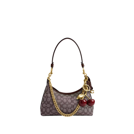 Coach Women's Juliet Shoulder Bag 25 In Signature Jacquard Brass/Oak Maple