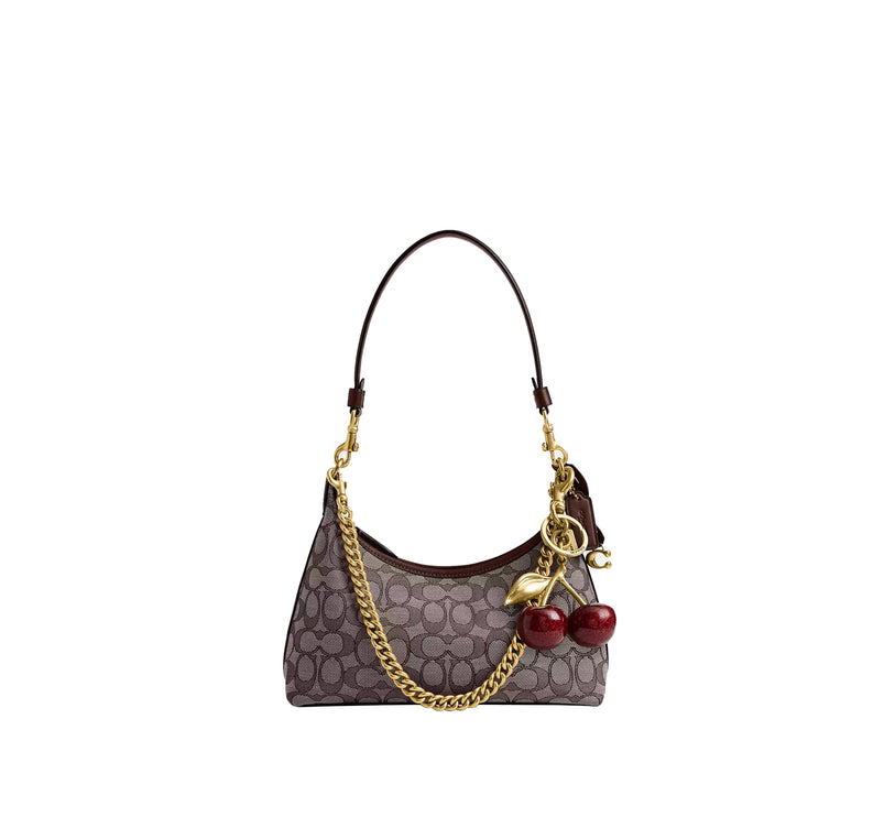 Coach Women's Juliet Shoulder Bag 25 In Signature Jacquard Brass/Oak Maple