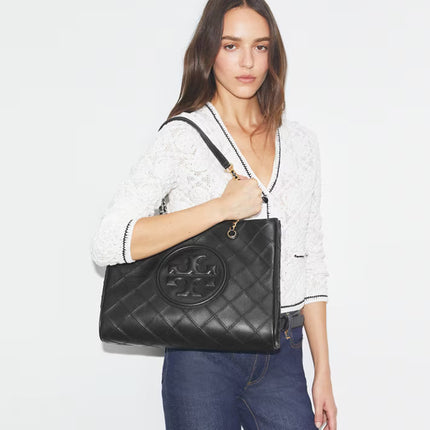 Tory Burch Women's Fleming Soft Chain Tote Black