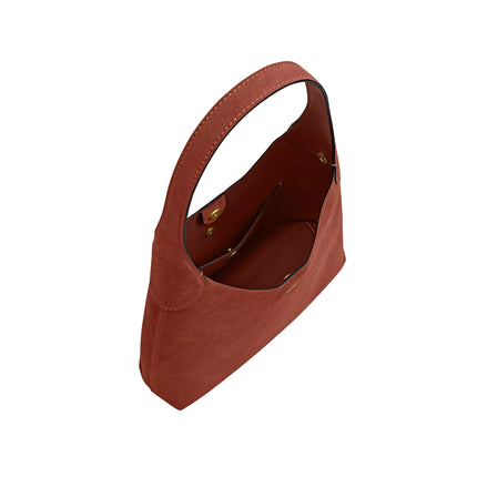 Coach Women's Brooklyn Shoulder Bag 28 Suede/Brass/Clay