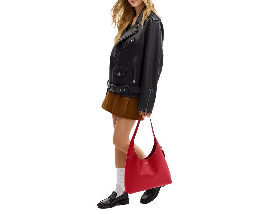 Coach Women's Brooklyn Shoulder Bag 34 Brass/Scarlet
