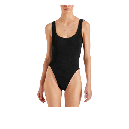 HUNZA G Women's Square Neck Swim Black