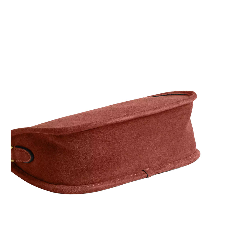 Coach Women's Waverly Bag Suede/Brass/Clay