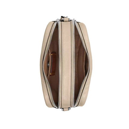 Coach Women's Mini Carey Crossbody Bag Silver/Ivory