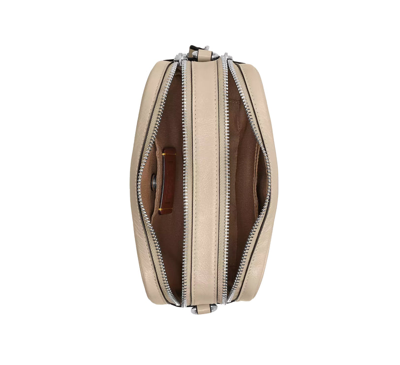 Coach Women's Mini Carey Crossbody Bag Silver/Ivory
