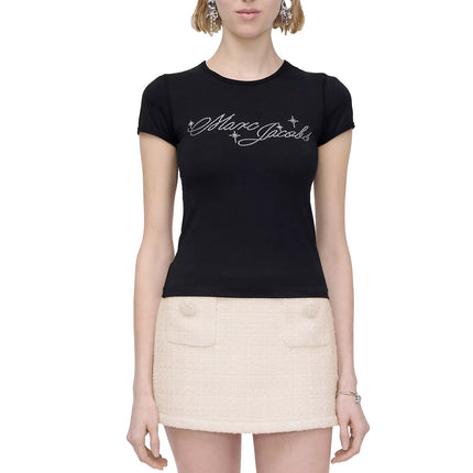 Marc Jacobs Women's Charm Logo Shrunken Tee Black