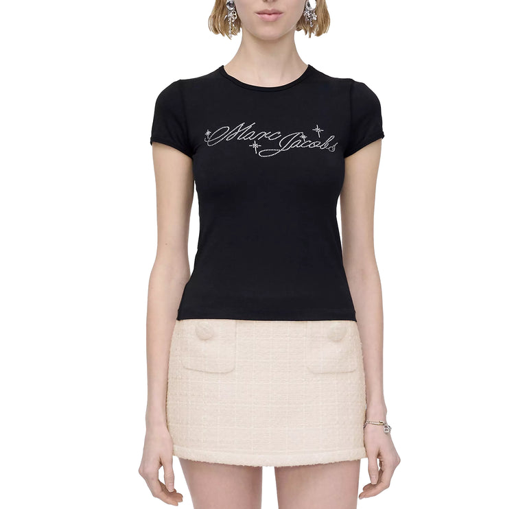 Marc Jacobs Women's Charm Logo Shrunken Tee Black