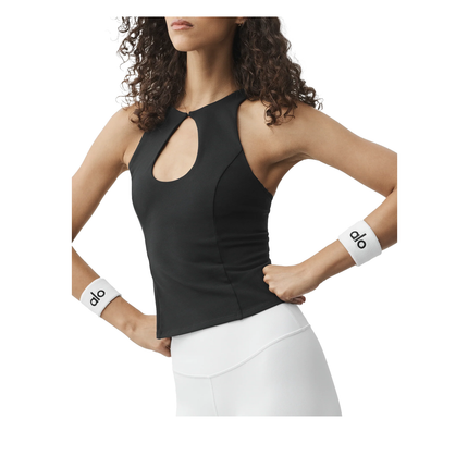 alo Women's Airbrush Lock In Bra Tank Black