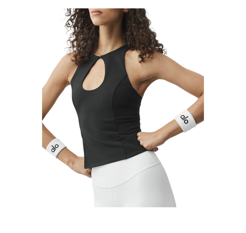 alo Women's Airbrush Lock In Bra Tank Black