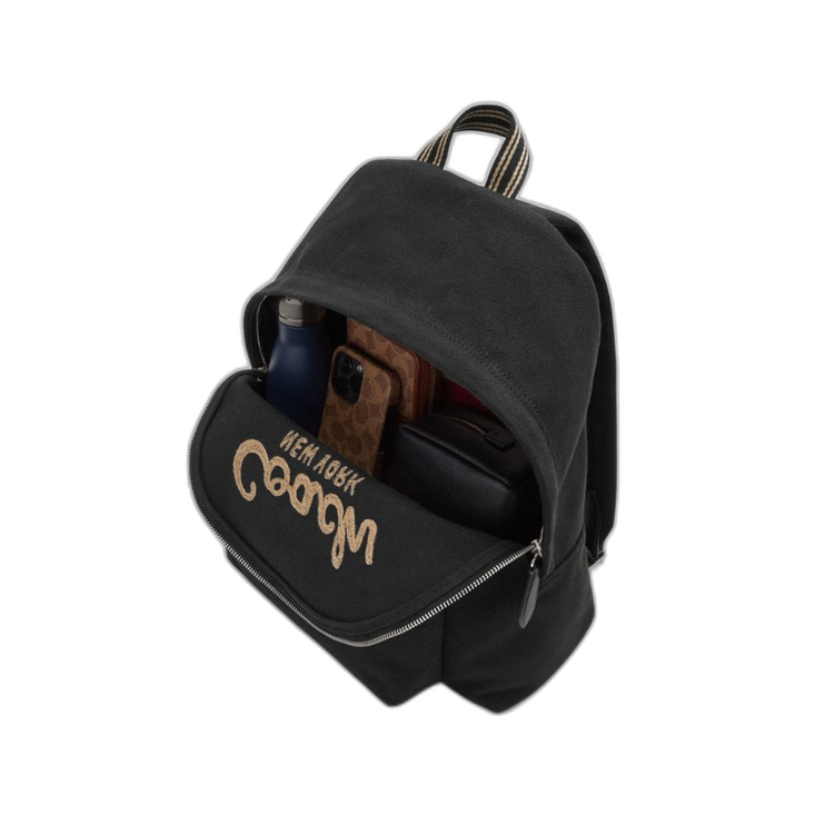 Coach Women's Cargo Backpack Silver/Black